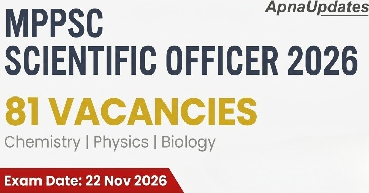 MPPSC Scientific Officer Recruitment 2026 - Apply Online for 81 Posts (Chemistry, Physics, Biology)