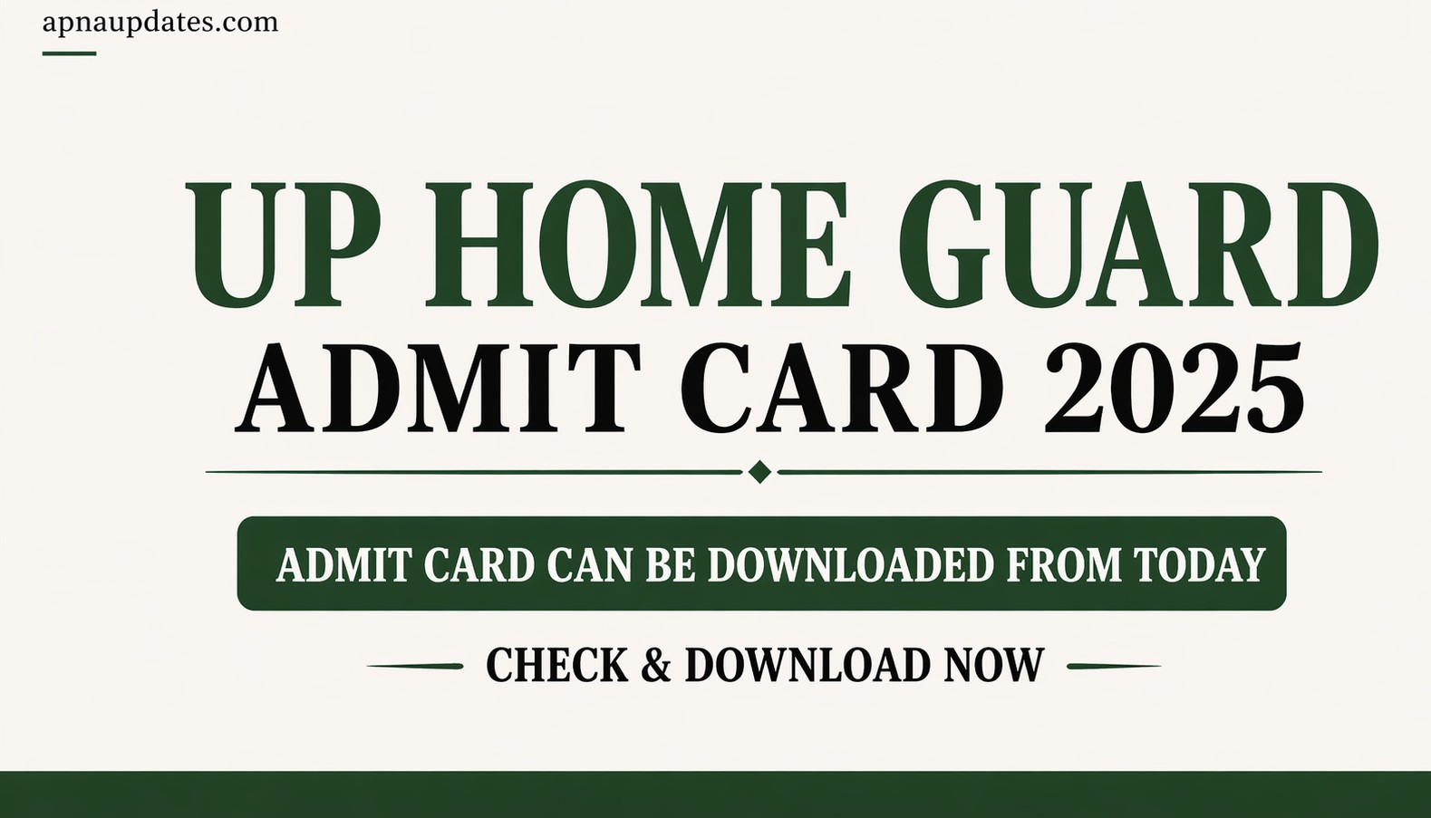 UP Police Home Guard Admit Card 2025 Out Now – Download Hall Ticket, Exam Date & Final Checklist