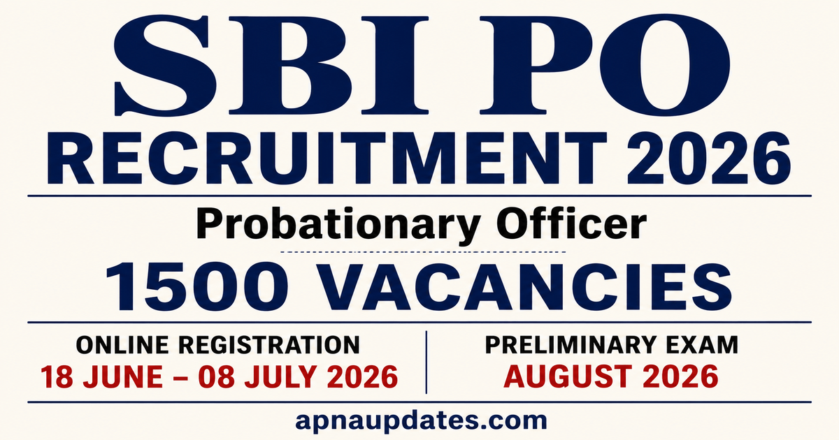 SBI Probationary Officer(PO) Recruitment 2026
