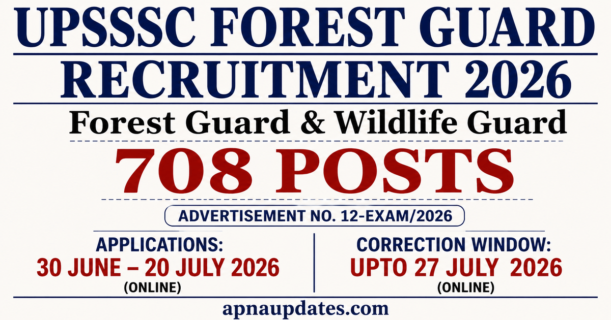 UPSSSC Forest Guard and Wildlife Guard Recruitment 2026