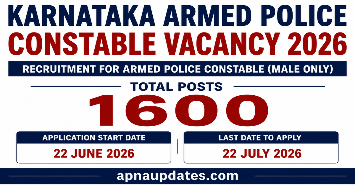 Karnataka Armed Police Constable Recruitment 2026