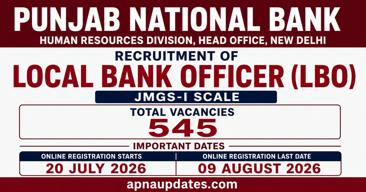 PNB Local Bank Officer Recruitment 2026